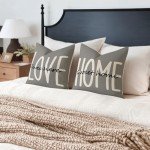 Rustic Farmhouse 18x18 Pillow Covers Set of 4