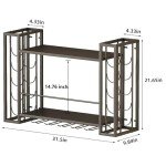 Wall-Mounted Metal Wine Rack and Glass Holder