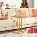 Gold C Shaped End Table Set of 2