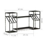 Modern Wall Mounted Wine Rack and Bar Shelves