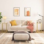 Gold C Shaped End Table Set of 2