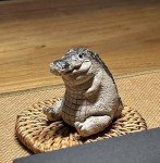 Crocodile Figurine - Unique Decor for Tea Lovers