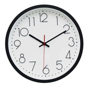 12" Silent Non-Ticking Round Wall Clock