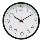 12" Silent Non-Ticking Round Wall Clock