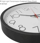 12" Silent Non-Ticking Round Wall Clock