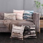 Set of 2 Grey Fur Throw Pillow Covers 18x18