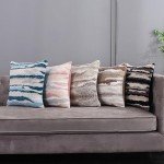 Set of 2 Grey Fur Throw Pillow Covers 18x18