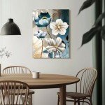 3 Piece Lotus Flower Canvas Wall Art Set