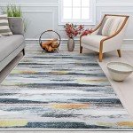 Soft Modern Black and Gold Area Rug 200x200 cm