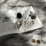 Round Grey Faux Fur Sheepskin Area Rug 60cm