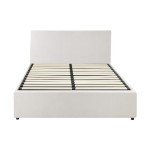 Double Size Gas Lift Storage Bed Frame in White