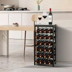 6-Tier Bamboo Wine Rack with Table Top