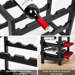 6-Tier Bamboo Wine Rack with Table Top