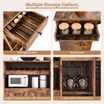 Giantex Mobile Kitchen Island with Drop Leaf