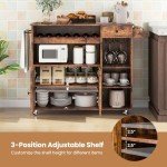 Giantex Mobile Kitchen Island with Drop Leaf
