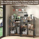Rustic Mobile Coffee Cart with Storage Drawer