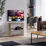 Modern White Faux Marble Console Table with Shelf