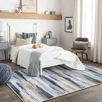 Soft Modern Black and Gold Area Rug 200x200 cm