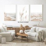 Set of 3 Beach Boho Coastal Canvas Prints