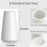 White Bohemian Ceramic Vase for Pampas Grass