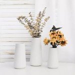 White Bohemian Ceramic Vase for Pampas Grass