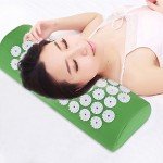 Green Acupressure Neck Pillow for Relaxation