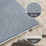 Modern Abstract Non-Slip Area Rug - Grey