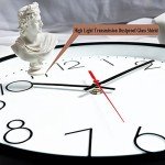 Vaupan Silent 12-Inch Quartz Wall Clock - Black