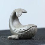 Cute Handmade Whale Tea Pet Figurine for Decor
