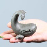 Cute Handmade Whale Tea Pet Figurine for Decor