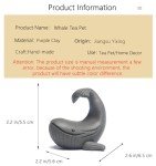 Cute Handmade Whale Tea Pet Figurine for Decor