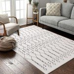 Moroccan Geometric Area Rug for Living Room