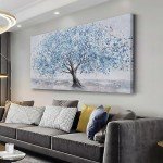 Blue Tree of Life Wall Art Canvas Print