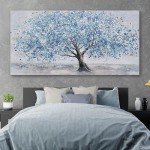 Blue Tree of Life Wall Art Canvas Print