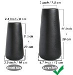 Matt Black Ceramic Vase for Flowers and Decor