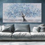 Blue Tree of Life Wall Art Canvas Print