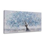 Blue Tree of Life Wall Art Canvas Print