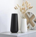 Matt Black Ceramic Vase for Flowers and Decor