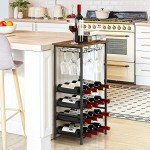 Rustic Freestanding Wine Rack for 16 Bottles