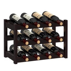 3-Tier Bamboo Wine Rack for Kitchen and Bar
