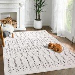 Moroccan Geometric Area Rug for Living Room