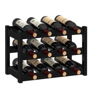 3-Tier Bamboo Wine Rack for 12 Bottles