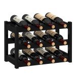 3-Tier Bamboo Wine Rack for 12 Bottles