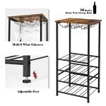 Rustic Freestanding Wine Rack for 16 Bottles