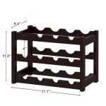 3-Tier Bamboo Wine Rack for Kitchen and Bar