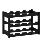 3-Tier Bamboo Wine Rack for 12 Bottles