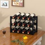 3-Tier Bamboo Wine Rack for 12 Bottles