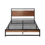 Oikiture Single Bed Frame with MDF and Metal Base