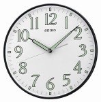 Luminous Numbered 12" Black Wall Clock