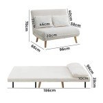 White Sherpa 2-Seater Folding Lounge Chair